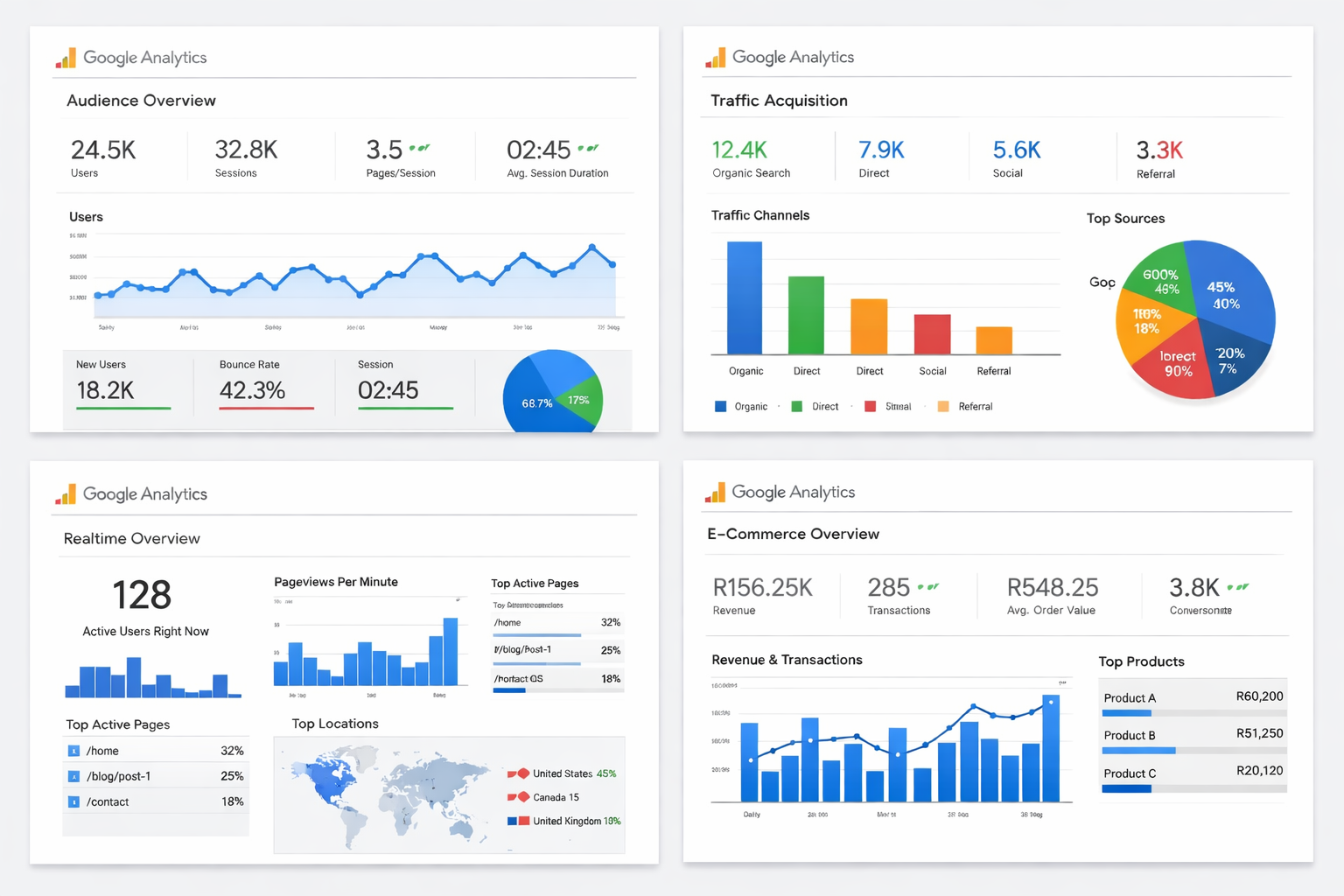 Analytics reference layout